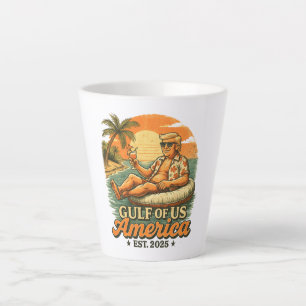 Vintage Funny Trump America's Gulf 2025 Latte Mug