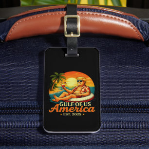 Vintage Funny Trump America's Gulf 2025 Luggage Tag