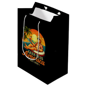 Vintage Funny Trump America's Gulf 2025 Medium Gift Bag