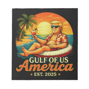 Vintage Funny Trump America's Gulf 2025 Notepad