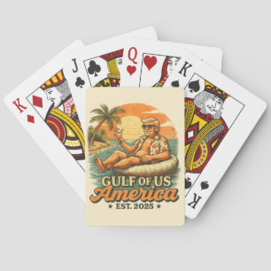Vintage Funny Trump America's Gulf 2025 Playing Cards