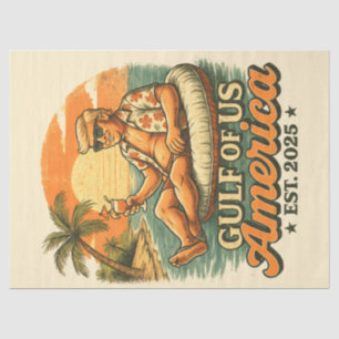 Vintage Funny Trump America's Gulf 2025 Tissue Paper