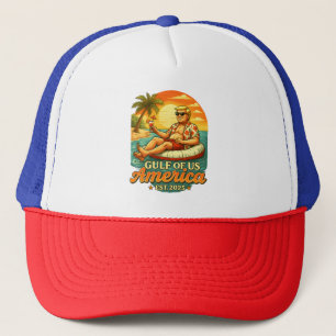 Vintage Funny Trump America's Gulf 2025 Trucker Hat