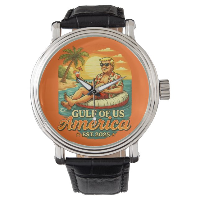 Vintage Funny Trump America's Gulf 2025 Watch (Front)