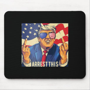 Vintage Funny Trump Arrest This 4th Of July 2024  Mouse Pad