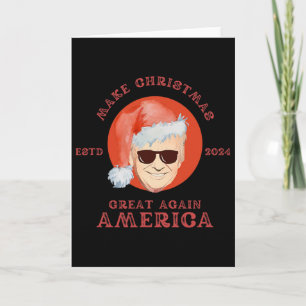 Vintage Funny Trump Make Christmas Great Gift 2024 Card