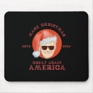Vintage Funny Trump Make Christmas Great Gift 2024 Mouse Pad