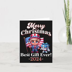 Vintage Funny Trump Merry Christmas Best Present E Card