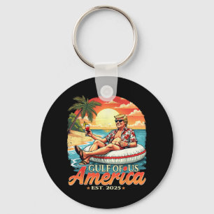 Vintage Funny Trump Shirt America's Gulf Trump Mer Key Ring