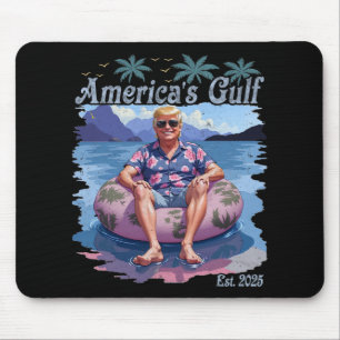 Vintage Funny Trump Shirt America's Gulf Trump Mer Mouse Pad
