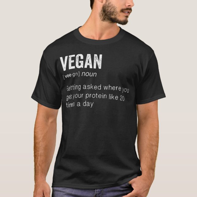 Vintage Funny Vegan T-Shirt (Front)