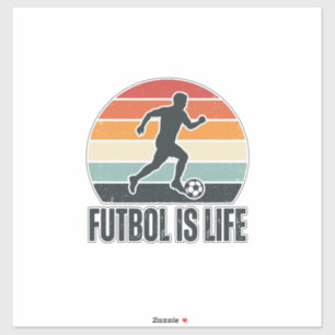 Vintage Futbol Is Life Soccer Player Shirt Design_