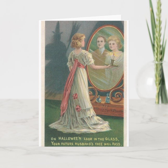Vintage Future Husband Halloween Greeting Card (Front)