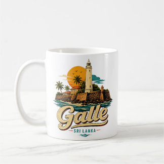 Vintage Galle Sri Lanka Travel Art Landmark Coffee Mug