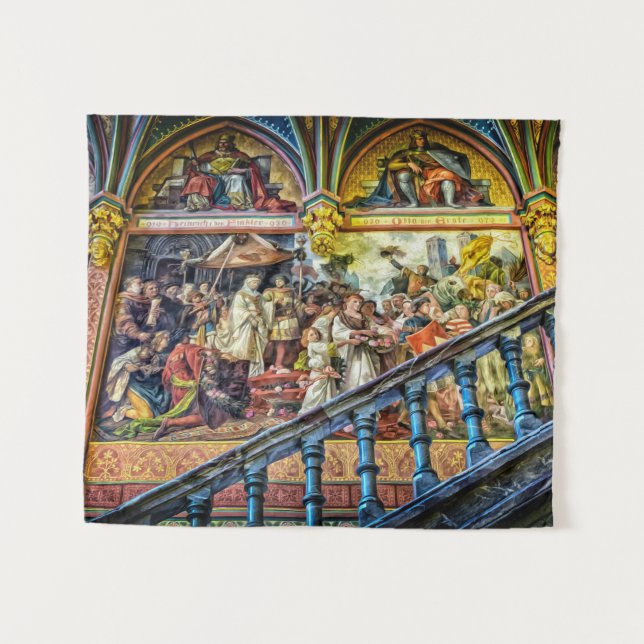 Vintage Gallery of Ancestors  Painting Tapestry (Front (Horizontal))