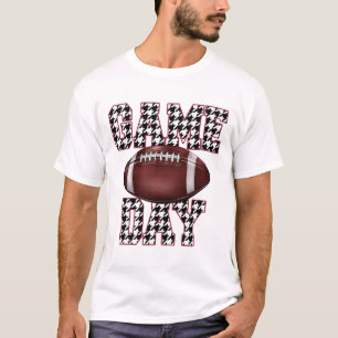 Vintage Game Day Houndstooth Alama Footll Fans Wom T-Shirt