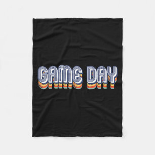 Vintage Game Day Retro Football Volleyball Soccer  Fleece Blanket