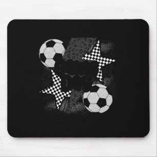 Vintage Game Day Soccer Lightning Bolt Funny Team  Mouse Pad