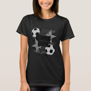 Vintage Game Day Soccer Lightning Bolt Funny Team T-Shirt