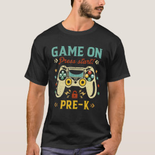 Vintage Game On Press Start Pre-K Back To School G T-Shirt