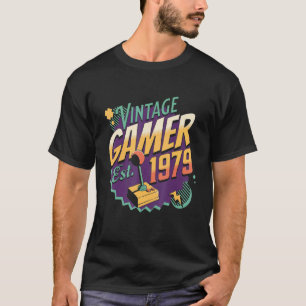 Vintage Gamer 1979 Old School Joystick Retro Gamin T-Shirt
