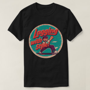 Vintage Gamer Badge_ Slow Motion, Big Vibe T-Shirt