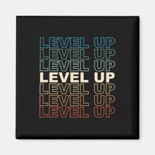 Vintage Gamer Level Up Video Game Lover Retro Gami Magnet
