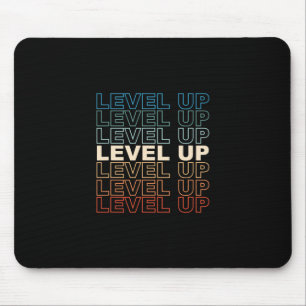 Vintage Gamer Level Up Video Game Lover Retro Gami Mouse Pad