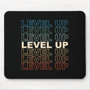 Vintage Gamer Level Up Video Game Lover Retro Gami Mouse Pad
