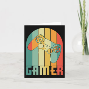 Vintage Gamer Video Game Lover Funny Retro Gaming Card