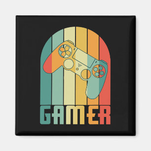 Vintage Gamer Video Game Lover Funny Retro Gaming Magnet