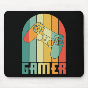 Vintage Gamer Video Game Lover Funny Retro Gaming Mouse Pad