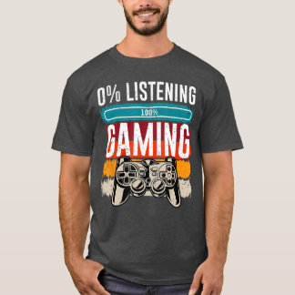 Vintage Gaming for boys 0 Listening 100 Gaming fri T-Shirt