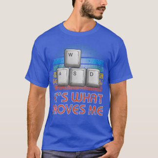 Vintage Gaming Shirt For Boys Men PC Gamer WASD