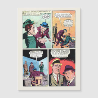 Vintage Gangster Comics Mob Boss Beats Up Henchman