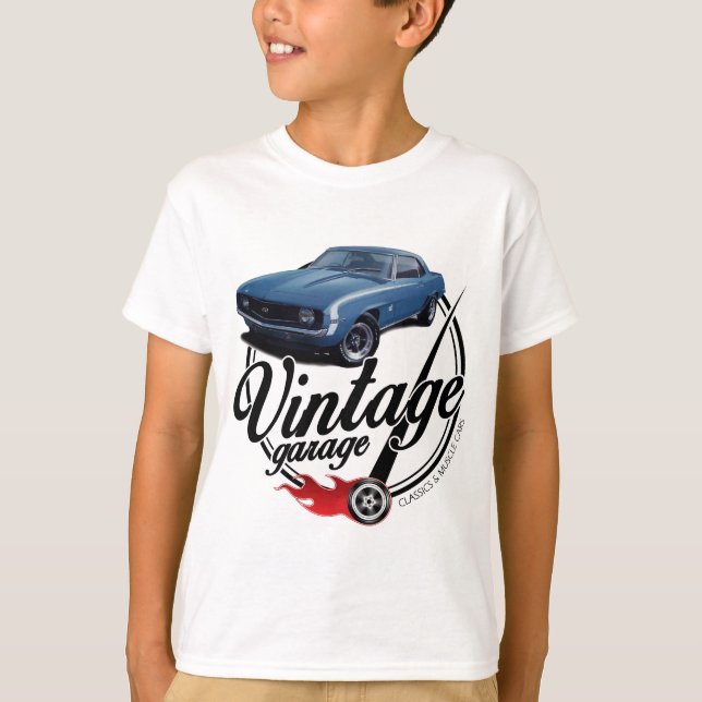 Vintage Garage Camaro T-Shirt (Front)
