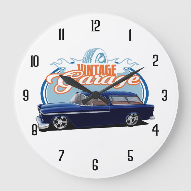 Vintage Garage Nomad Large Clock (Front)