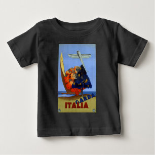 Vintage Garda Italy Europe Air Travel Baby T-Shirt