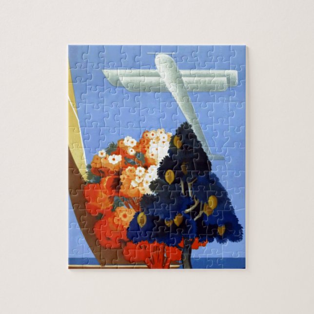 Vintage Garda Italy Europe Air Travel Jigsaw Puzzle (Vertical)