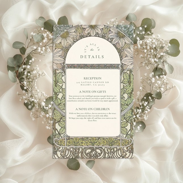 Vintage Garden Arch wedding Enclosure Card (Creator Uploaded)