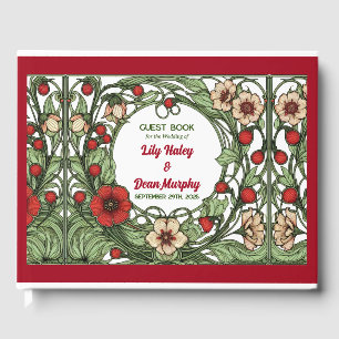 Vintage Garden Art Nouveau Wedding Guest Book