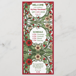 Vintage Garden Art Nouveau Wedding Program