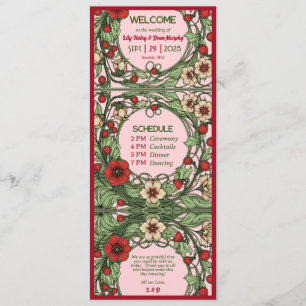 Vintage Garden Art Nouveau Wedding Program