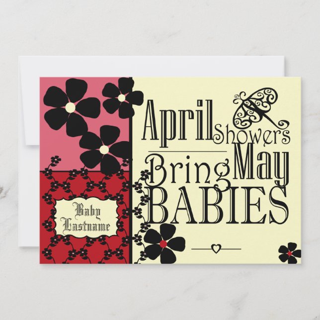 Vintage Garden Baby Shower Invitation (Front)