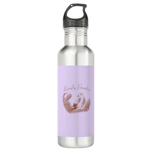 Vintage Garden Bird – Elegant Floral Charm 710 Ml Water Bottle