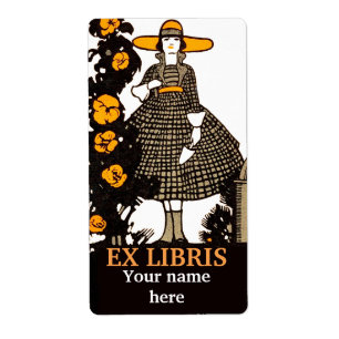 Vintage garden catalogue ad bookplate