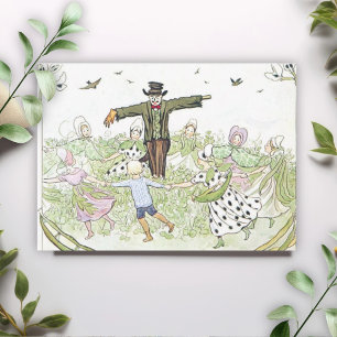 Vintage Garden Children Little Lasse Elsa Beskow Card