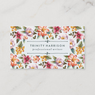 Vintage Garden   Floral Business Card