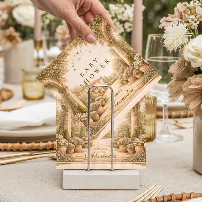 Vintage Garden Florals Baby Shower Napkin (Creator Uploaded)