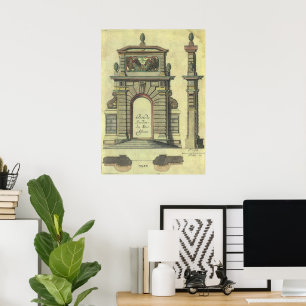 Vintage Garden Gate Arch, Renaissance Architecture Poster